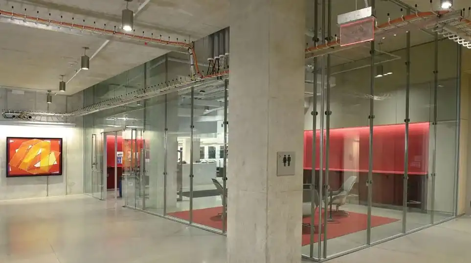 Frameless glass office partition by Alpha Glass Ltd, project photo 14