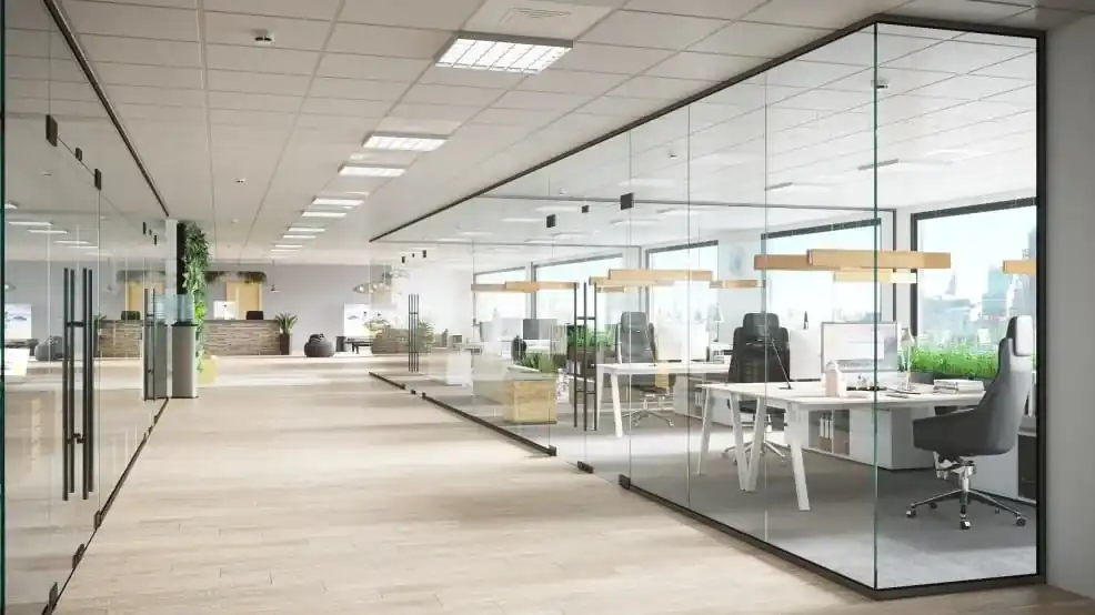 Frameless glass office partition by Alpha Glass Ltd, project photo 19