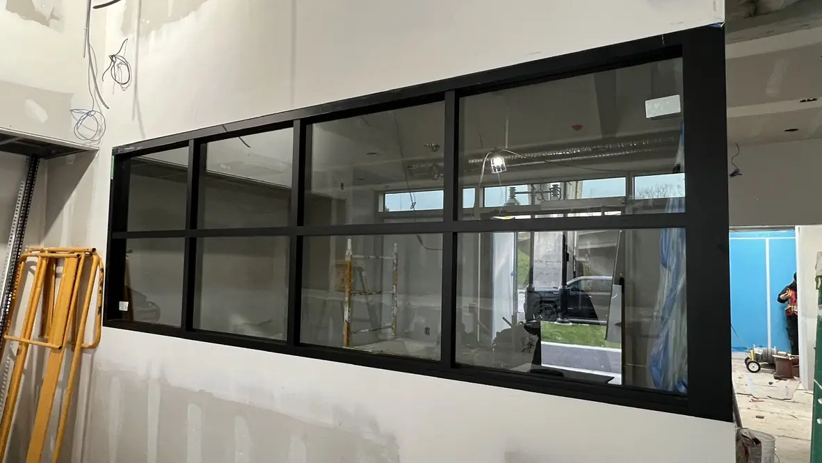 Aluminum framed glazing installed by Alpha Glass Ltd