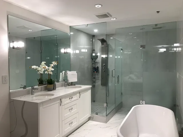 Shower enclosures installed by Alpha Glass Ltd in Greater Vancouver