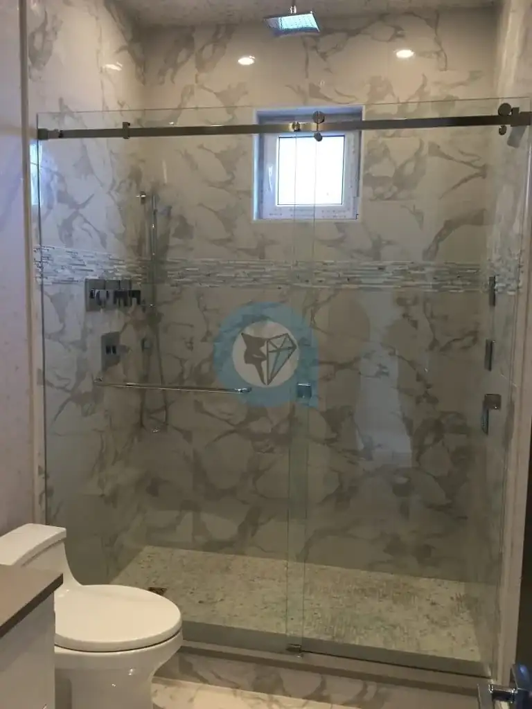 Sliding glass shower door by Alpha Glass Ltd, project photo 19