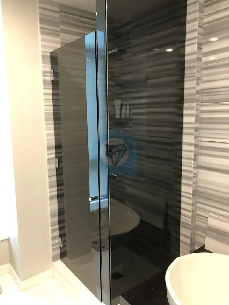 Frameless swing shower door by Alpha Glass Ltd, project photo 35