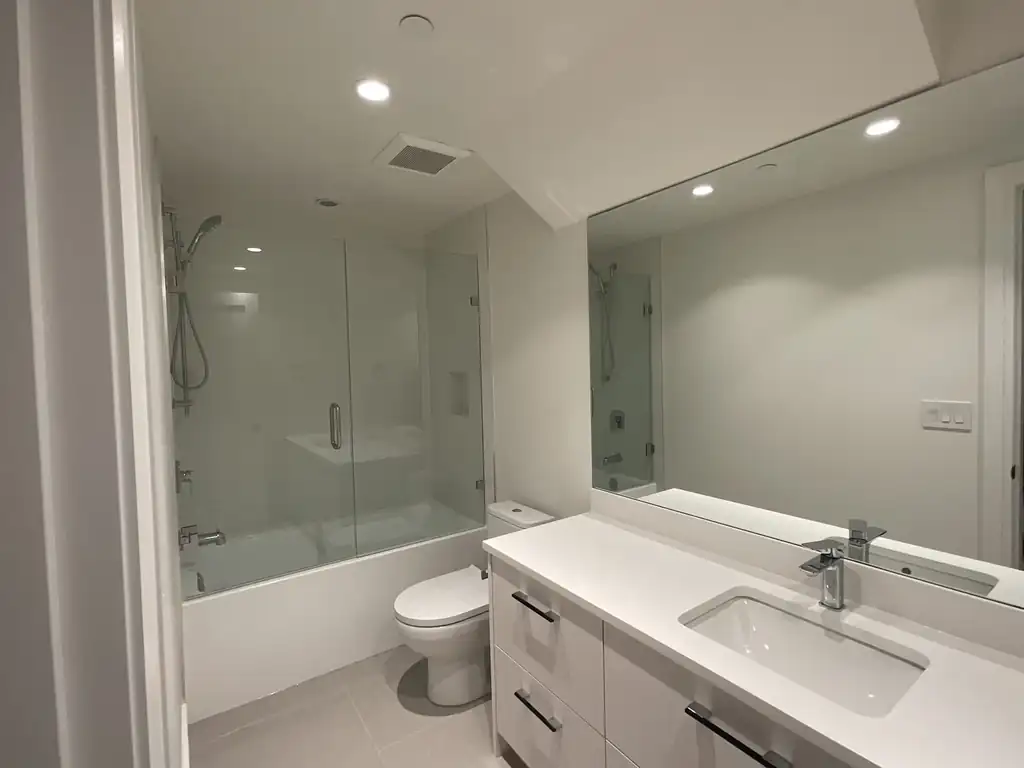 Frameless swing shower door by Alpha Glass Ltd, project photo 59