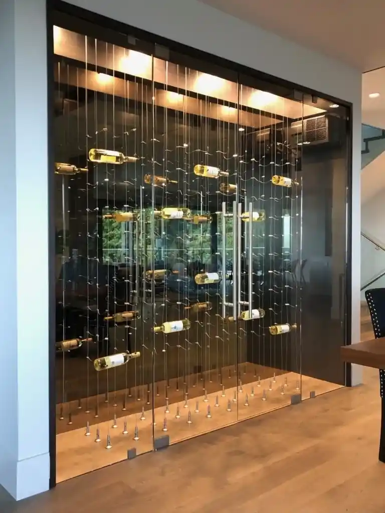 Wine cellar doors & walls by Alpha Glass Ltd, project photo 3